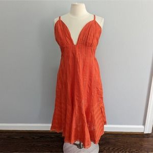 Cleobella Orange Midi Dress
